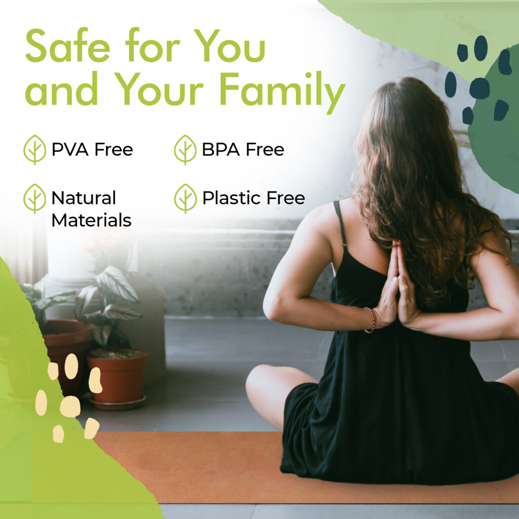 Natural eco friendly cork yoga mat safe for you and your family